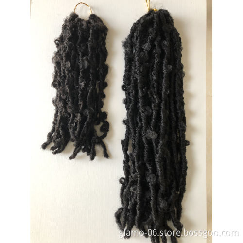 Glamo Synthetic hair extention Bob Locs For African women Crochet Distressed Soft Faux butterfly locs